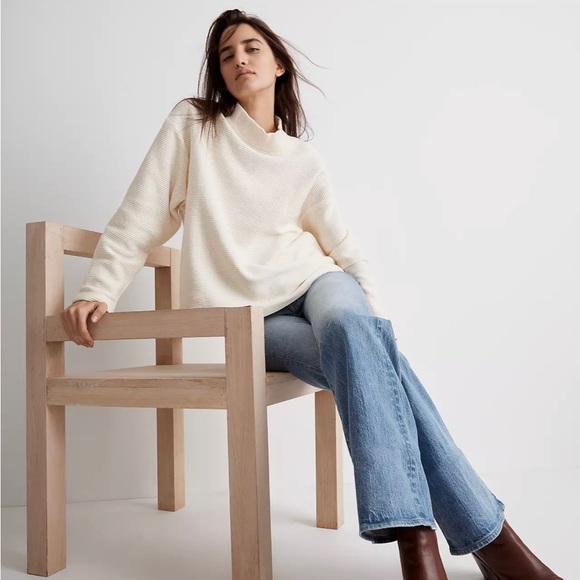 Madewell Funnelneck Drop-Shoulder Top Sweater Size XL - Picture 1 of 7